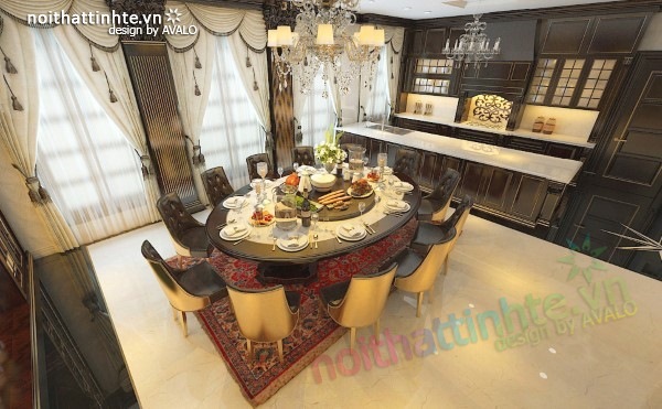 Thiết kế nội thất biệt thự cao cấp H&P anh Phương