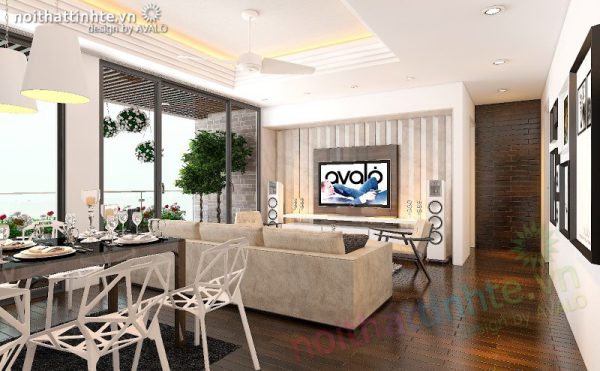 Thiết kế nội thất chung cư No4 126 m2 hiện đại