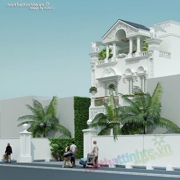 Thiết kế mặt tiền nhà phố đẹp ở Vũng Tàu – Nhà anh Phúc