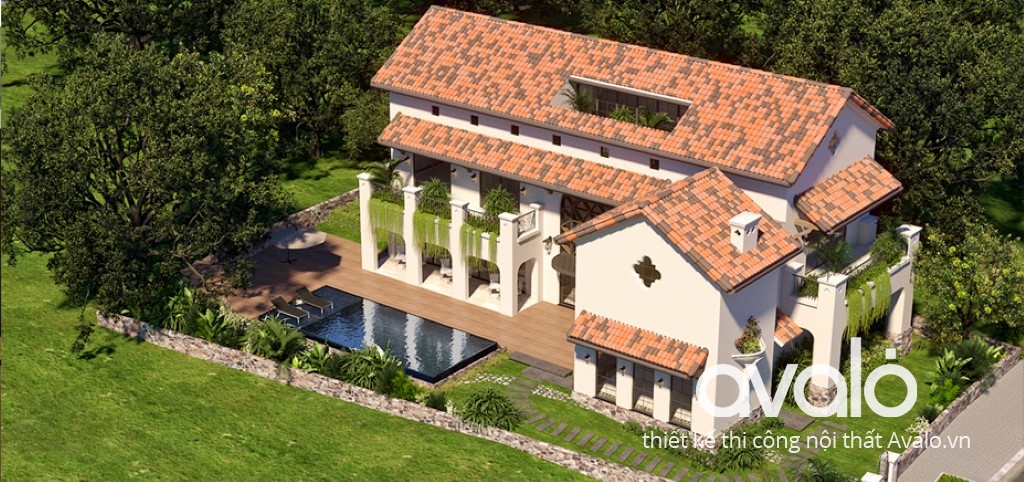 Thiết kế nội thất biệt thự cao cấp một dự án tại Xanh Villas nổi bật với phong cách Địa Trung hải quý tộc
