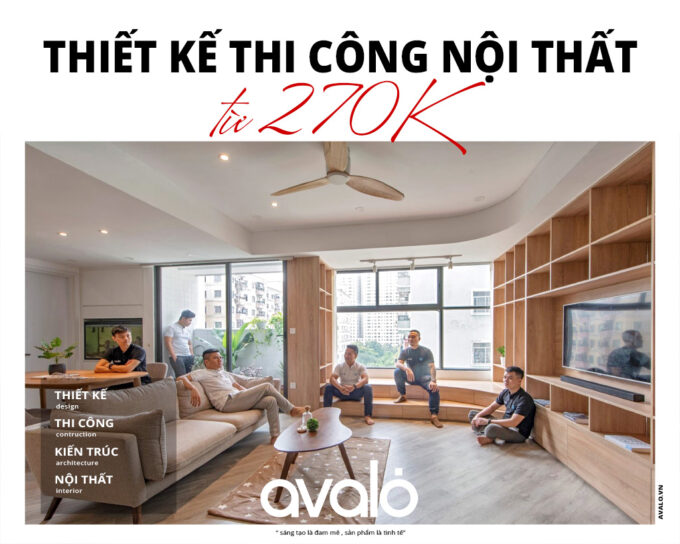 Thiết kế thi công nội thất giá rẻ chỉ từ 270.000 VNĐ/m2 