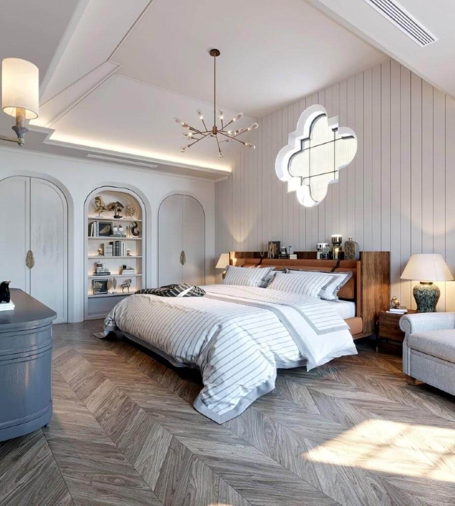 Nội thất phòng ngủ được thiết kế phong cách đương đại