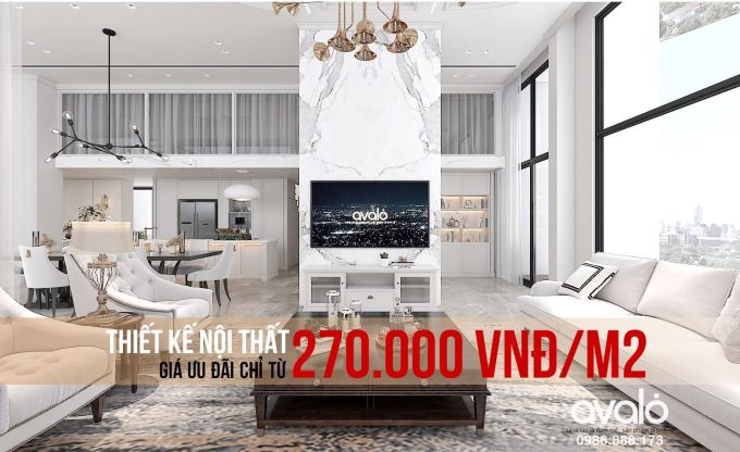Thiết kế nội thất giá ưu đãi, chỉ từ 270.000 VNĐ/m2