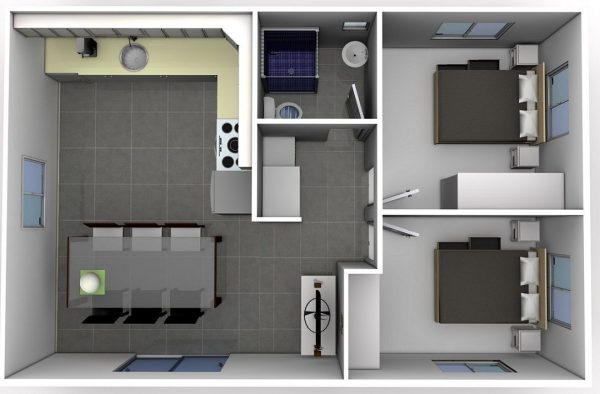 22+ Mẫu Thiết Kế Căn Hộ Chung Cư 50m2 2 Phòng Ngủ Đẹp Nhất 2024