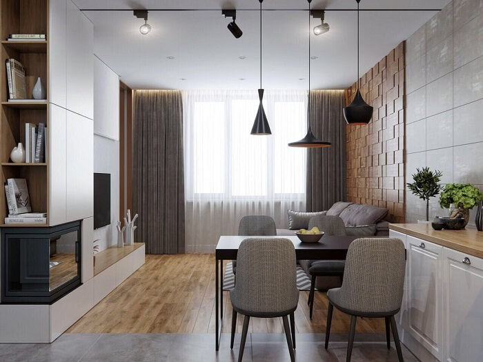 Bí quyết thiết kế nội thất chung cư 55m2 cho phòng khách