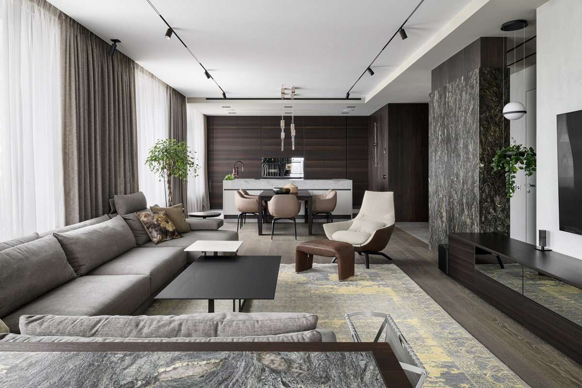 Thiết kế nội thất chung cư phong cách Modern Luxury