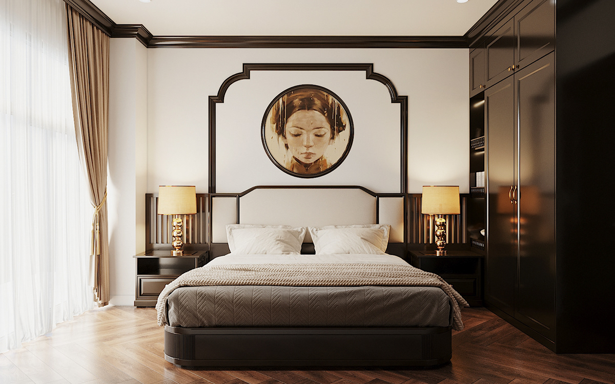 Tạo điểm nhấn trong thiết kế nội thất chung cư phong cách Indochine