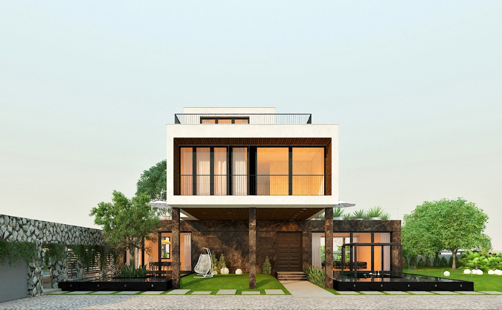 biet thu toi gian 1 79885 Biệt thự tối giản được thiết kế theo triết lý Less is more