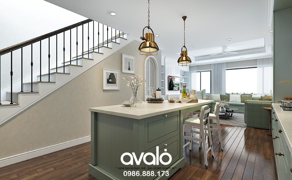 lua chon mau sac cau thang thong nhat voi tong the khong gian phong khach 1 94545 Lựa chọn màu sắc cầu thang thống nhất với tổng thể không gian phòng khách