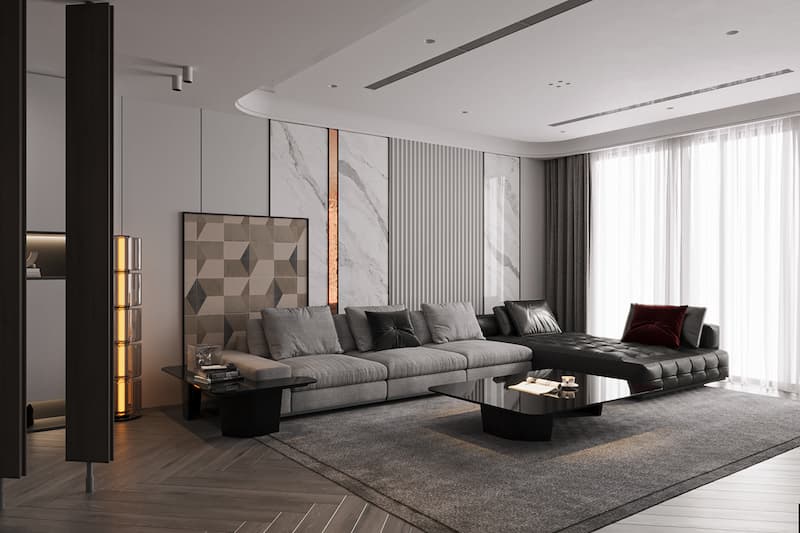 mau noi that phong khach chung cu theo phong cach hien dai modernism nội thất phòng khách chung cư hiện đại