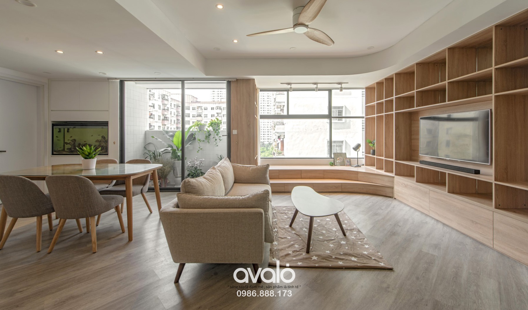 Thiết kế nội thất chung cư Vinhomes theo phong cách mộc mạc