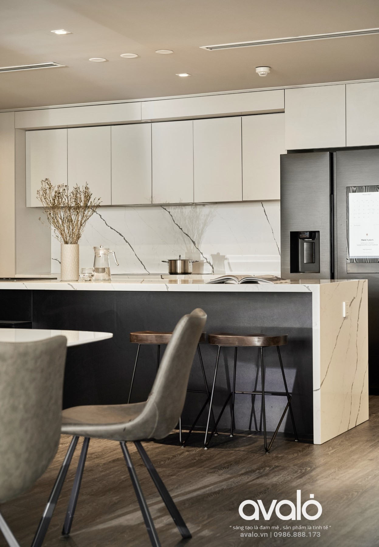 phong bep 1 71179 Phòng bếp trong thiết kế nhà phố phong cách Địa Trung Hải