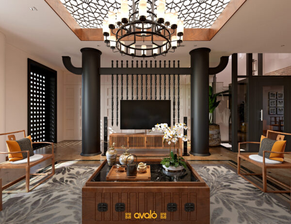 Thi công nội thất biệt thự phong cách Indochine hoài cổ