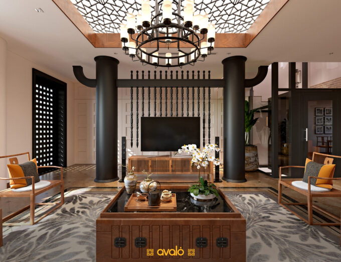 Thi công nội thất biệt thự phong cách Indochine hoài cổ