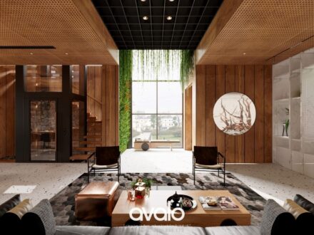 Thiết kế nội thất biệt thự gỗ óc chó – Lựa chọn của tương lai