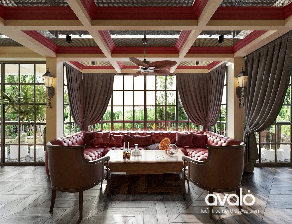 Thiết kế nội thất biệt thự hiện đại mang phong cách cổ điển sang trọng 