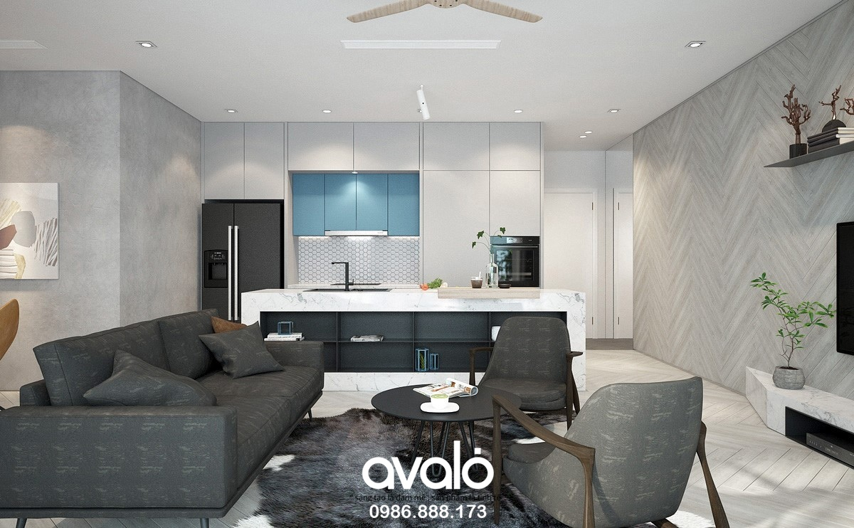 Thiết kế nội thất chung cư 10m2 theo phong cách hiện đại