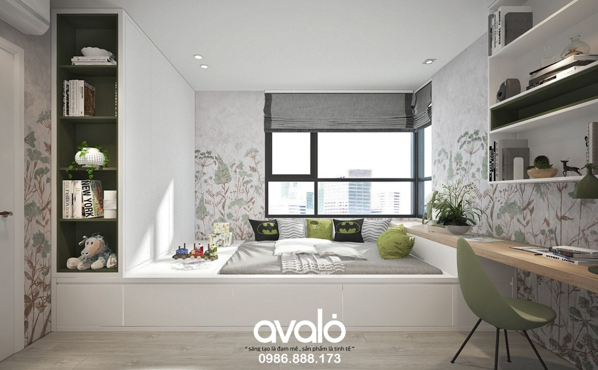 thiet ke noi that chung cu 3 phong ngu 4 51412 Nên chọn thiết kế phòng ngủ tối ưu ánh sáng tự nhiên