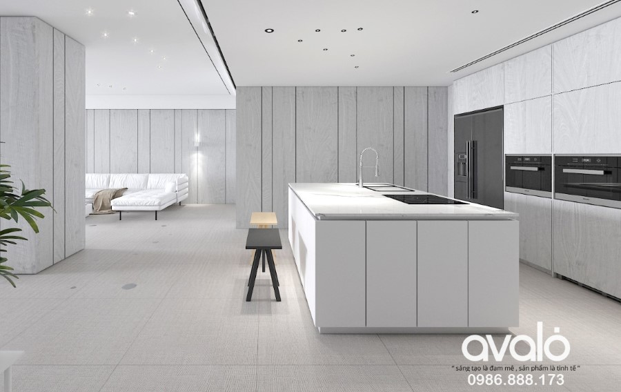 thiet ke noi that chung cu 70m2 2 90335 Phong cách hiện đại tạo nên không gian chung cư ấn tượng