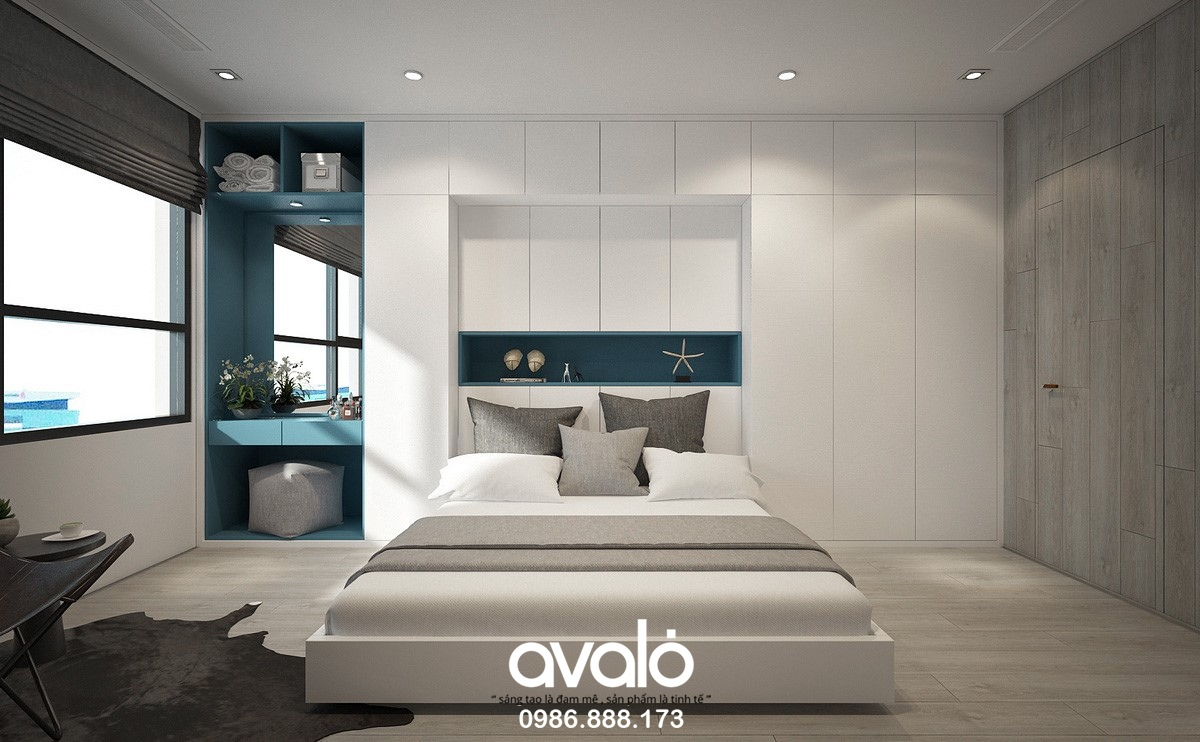 thiet ke noi that chung cu 70m2 3 32815 Với không gian nhỏ nên chọn màu trắng, gỗ để tạo sự tinh tế