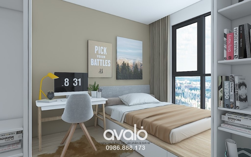 thiet ke noi that chung cu nho 1 98196 Thiết kế nội thất cần sử dụng nguồn ánh sáng tự nhiên