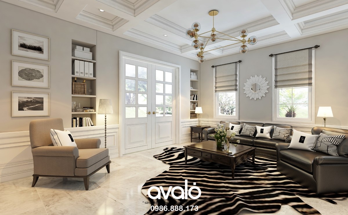 thiet ke thi cong noi that biet thu 4 28175 Lựa chọn đồ nội thất phù hợp với không gian biệt thự