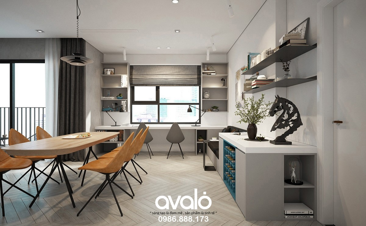 thiet ke thi cong noi that chung cu 4 73207 Liên hệ AVALO khi có nhu cầu thiết kế thi công nội thất chung cư