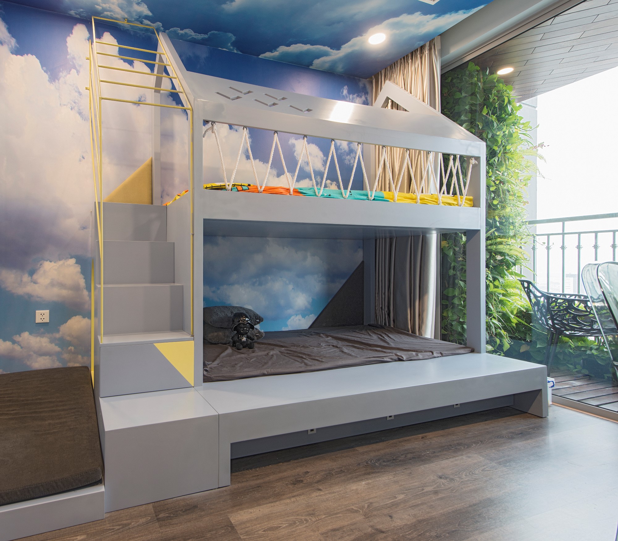 trang tri nha chung cu 70m2 2 87357 Phòng khách chung cư 70m2 với cách bố trí thông minh