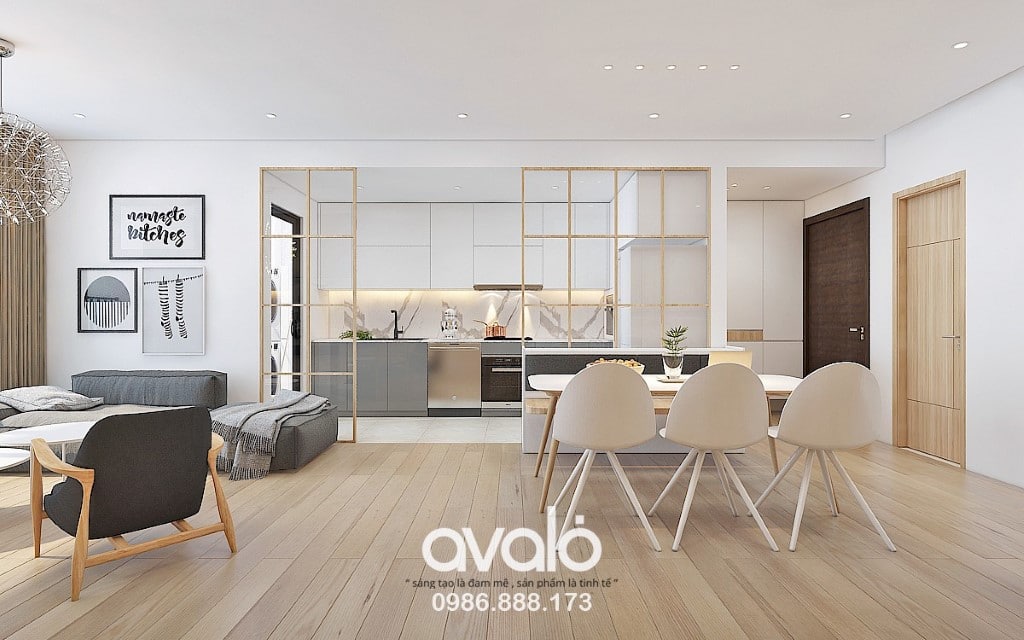 trang tri noi that chung cu 60m2 2 86585 Phong cách phù hợp góp phần tạo nên không gian sống như ý